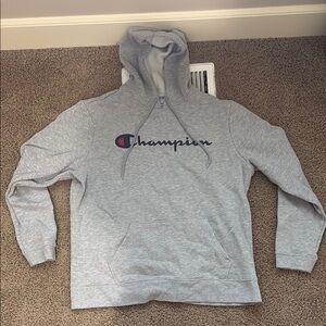 Champion Gray Sweater with Classic Logo